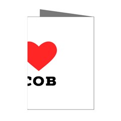 I Love Jacob Mini Greeting Cards (pkg Of 8) by ilovewhateva