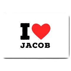 I Love Jacob Large Doormat by ilovewhateva