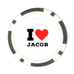 I Love Jacob Poker Chip Card Guard (10 Pack) by ilovewhateva