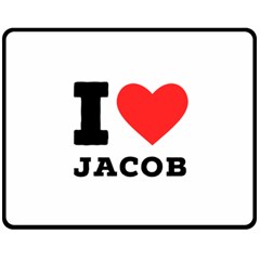 I Love Jacob Two Sides Fleece Blanket (medium) by ilovewhateva