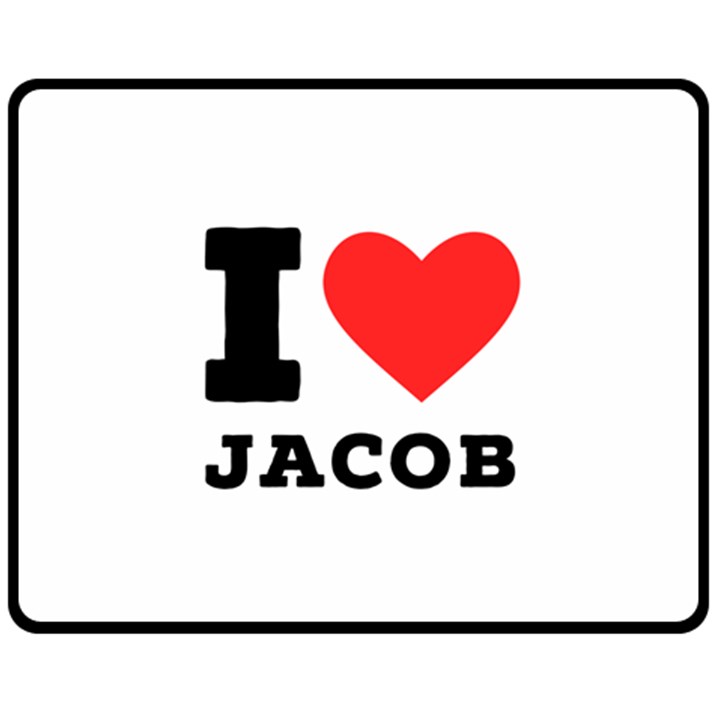 I love jacob Two Sides Fleece Blanket (Medium)