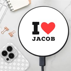 I Love Jacob Wireless Fast Charger(black) by ilovewhateva