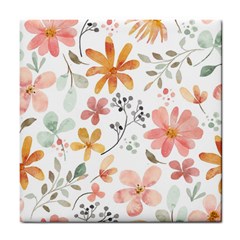 Flowers-107 Tile Coaster by nateshop