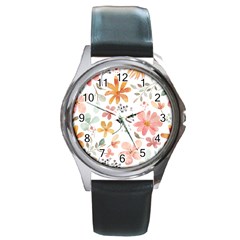 Flowers-107 Round Metal Watch by nateshop