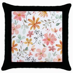 Flowers-107 Throw Pillow Case (black) by nateshop