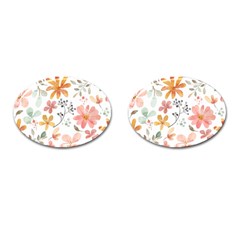 Flowers-107 Cufflinks (oval) by nateshop