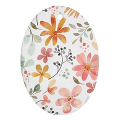 Flowers-107 Oval Ornament (two Sides) by nateshop