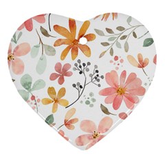 Flowers-107 Heart Ornament (two Sides) by nateshop