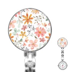 Flowers-107 Stainless Steel Nurses Watch by nateshop