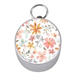 Flowers-107 Mini Silver Compasses Front