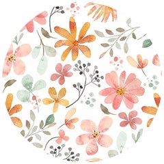 Flowers-107 Wooden Puzzle Round by nateshop