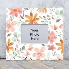 Flowers-107 White Wall Photo Frame 5  X 7 