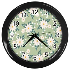 Flowers-108 Wall Clock (black) by nateshop