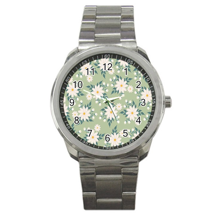 Flowers-108 Sport Metal Watch