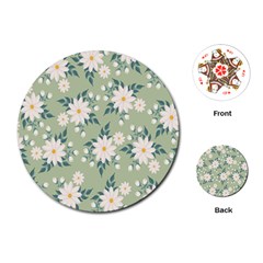 Flowers-108 Playing Cards Single Design (round) by nateshop