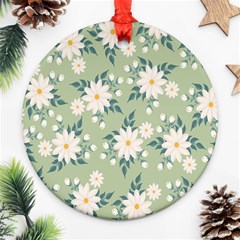 Flowers-108 Round Ornament (two Sides) by nateshop