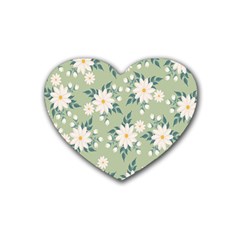 Flowers-108 Rubber Coaster (heart) by nateshop