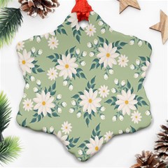 Flowers-108 Snowflake Ornament (two Sides) by nateshop