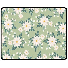 Flowers-108 Two Sides Fleece Blanket (medium) by nateshop