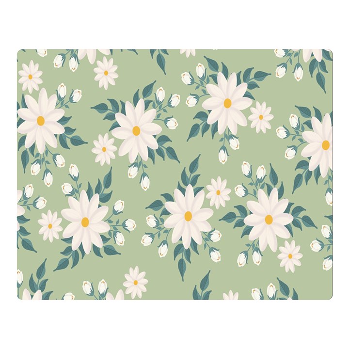 Flowers-108 Two Sides Premium Plush Fleece Blanket (Large)