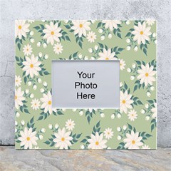 Flowers-108 White Wall Photo Frame 5  X 7 