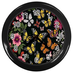 Flowers-109 Wall Clock (black) by nateshop