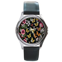 Flowers-109 Round Metal Watch by nateshop