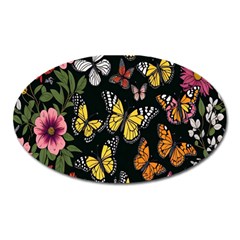 Flowers-109 Oval Magnet