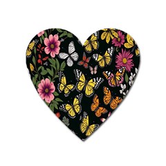 Flowers-109 Heart Magnet