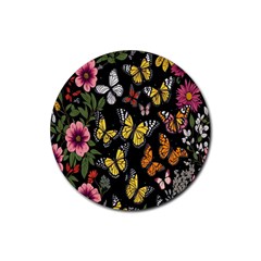 Flowers-109 Rubber Coaster (round) by nateshop