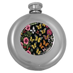 Flowers-109 Round Hip Flask (5 oz)