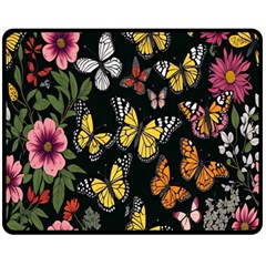 Flowers-109 Fleece Blanket (medium) by nateshop