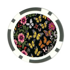 Flowers-109 Poker Chip Card Guard by nateshop