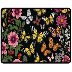 Flowers-109 Two Sides Fleece Blanket (Medium)