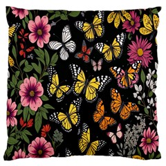 Flowers-109 Large Premium Plush Fleece Cushion Case (Two Sides)