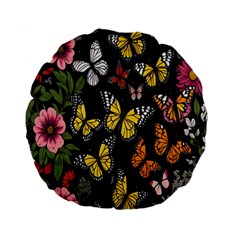 Flowers-109 Standard 15  Premium Round Cushions by nateshop