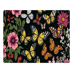 Flowers-109 Two Sides Premium Plush Fleece Blanket (Large)