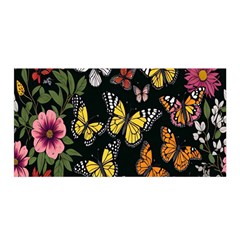 Flowers-109 Satin Wrap 35  x 70 