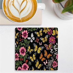 Flowers-109 Uv Print Square Tile Coaster  by nateshop