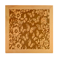 Flowers-109 Wood Photo Frame Cube