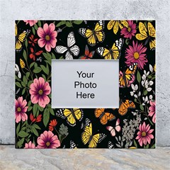 Flowers-109 White Wall Photo Frame 5  X 7 