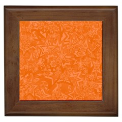 Orange-chaotic Framed Tile by nateshop