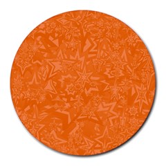 Orange-chaotic Round Mousepad by nateshop