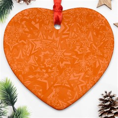 Orange-chaotic Ornament (heart) by nateshop