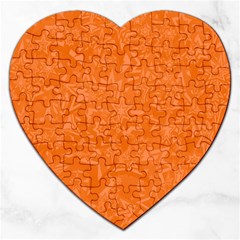 Orange-chaotic Jigsaw Puzzle (heart) by nateshop