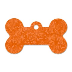 Orange-chaotic Dog Tag Bone (one Side) by nateshop