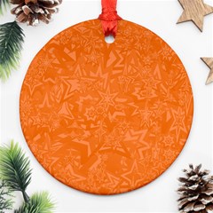 Orange-chaotic Round Ornament (two Sides)