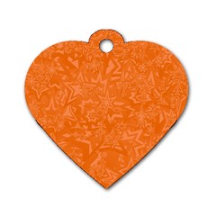 Orange-chaotic Dog Tag Heart (two Sides) by nateshop