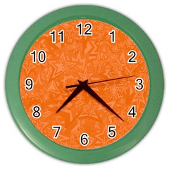 Orange-chaotic Color Wall Clock by nateshop