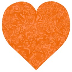 Orange-chaotic Wooden Puzzle Heart by nateshop